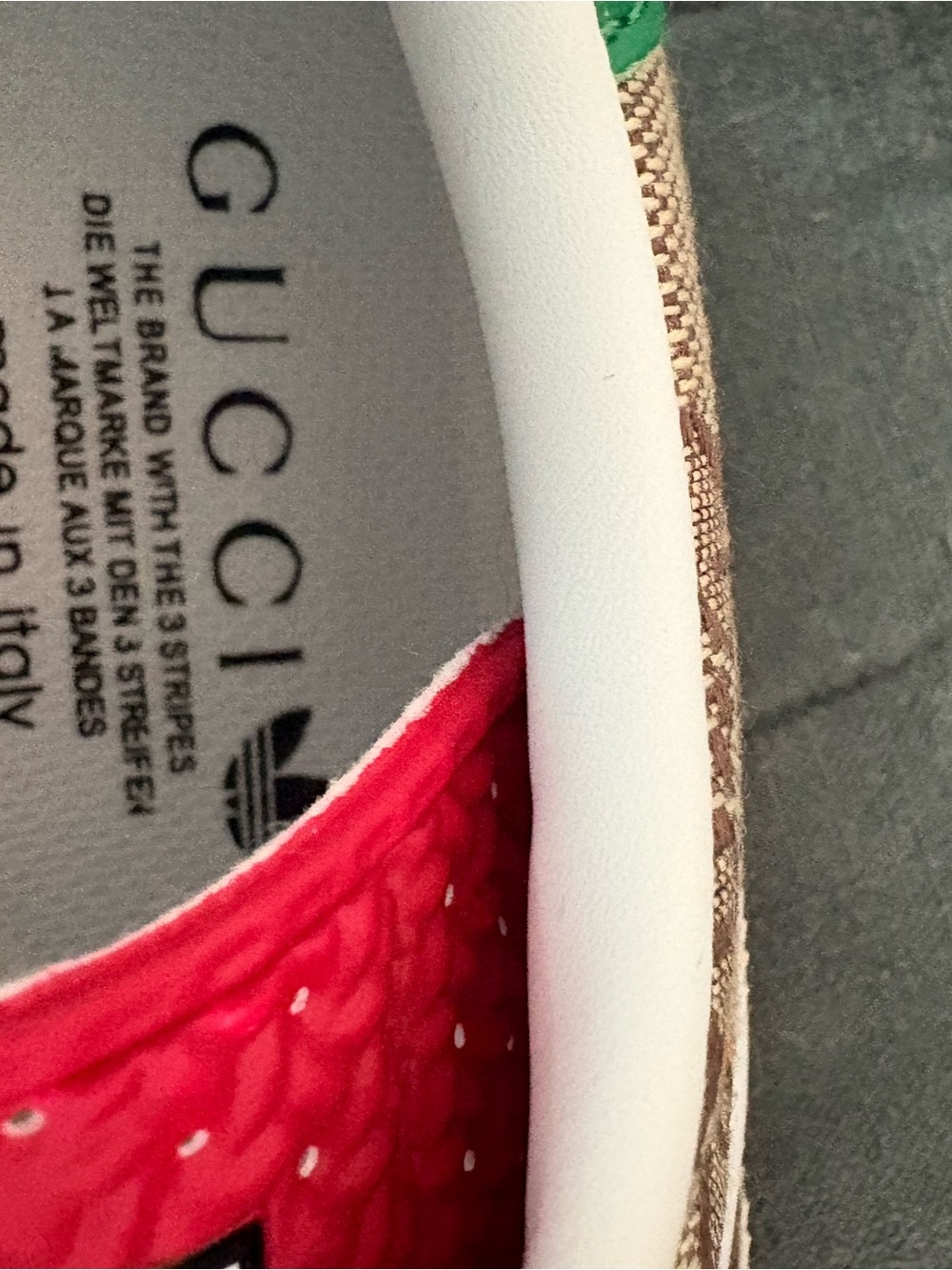 Gucci Sneakers in Brown, White, Red & Green - Picture 3 of 7